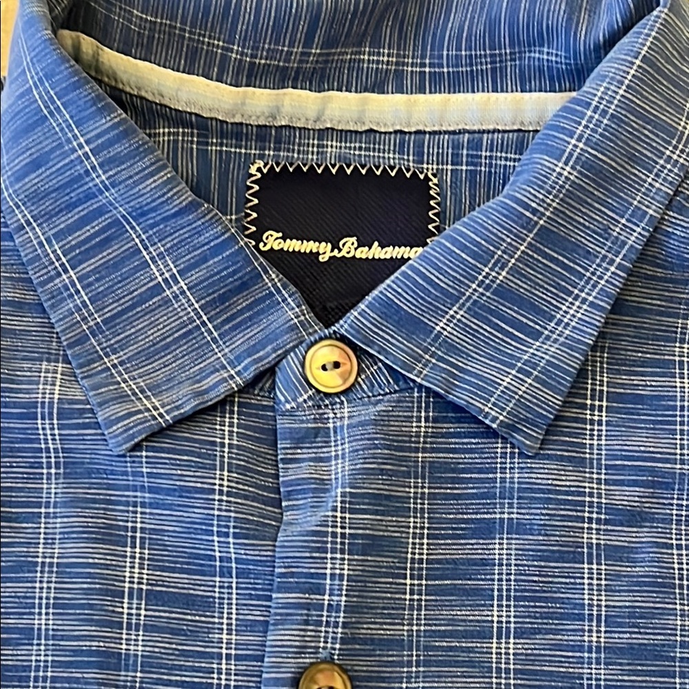 Tommy Bahama Striped Silk Button Down Shirt Size L Beach Vacation Resort